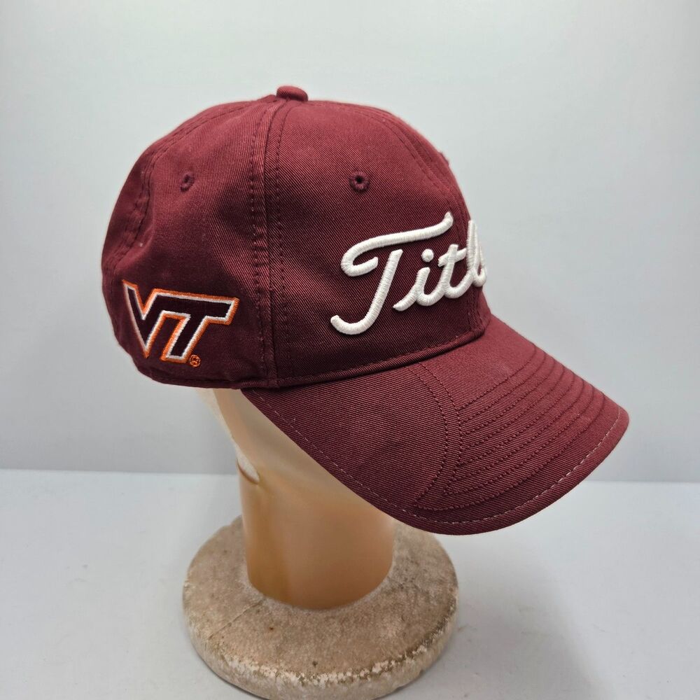 Titleist Virginia Tech Hokies Golf Hat Strapback Maroon Magnetic Ball Marker Cap